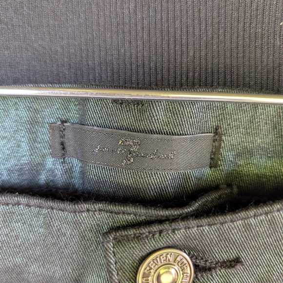 7 For All Mankind Metallic Black Jeans - Picture 3 of 8